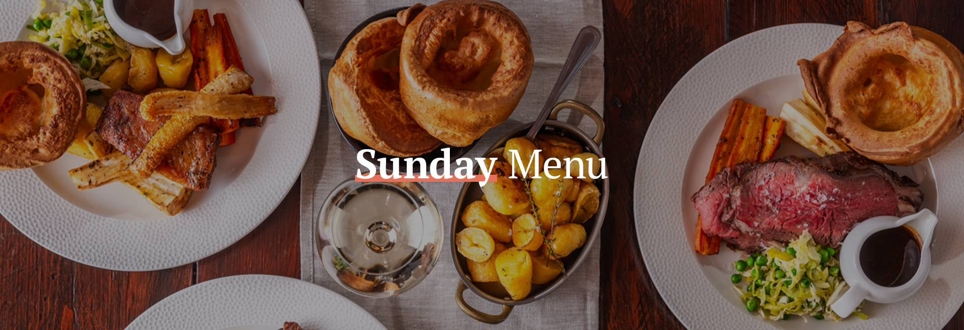 Sunday Menu at The Hope